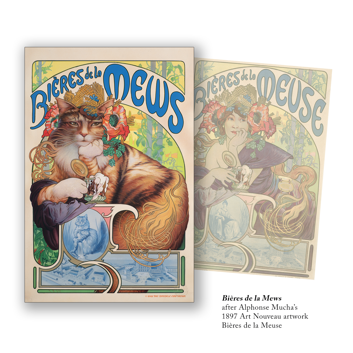 Bières de la Mews Limited Edition Fine Art Print & Pin Set